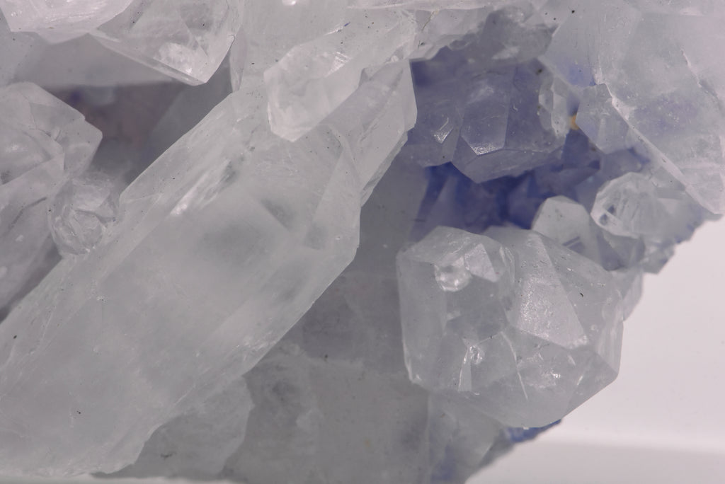 Dumortierite Quartz Crystal Cluster Mineral Specimen - Bahia, Brazil