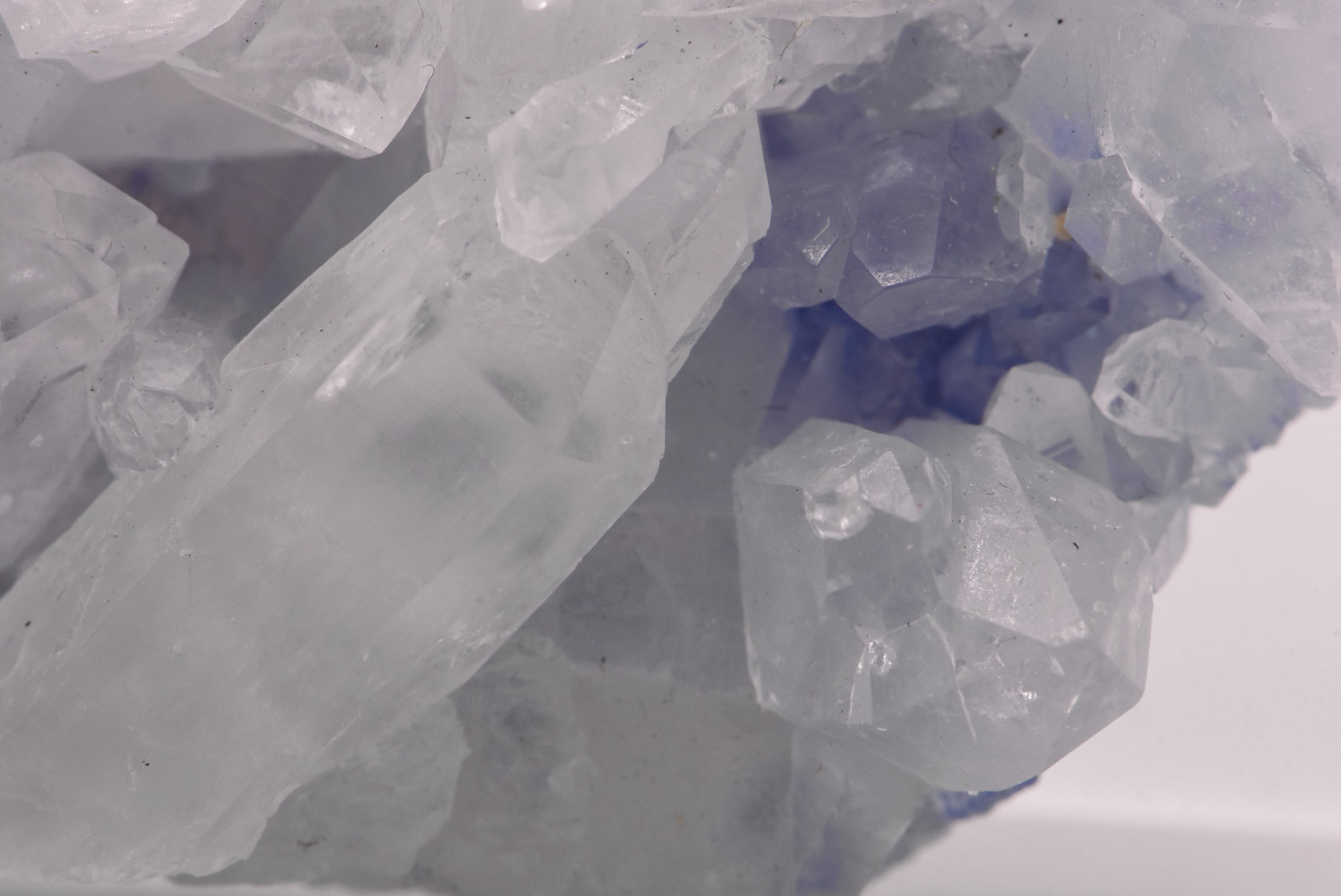 Dumortierite Quartz Crystal Cluster Mineral Specimen - Bahia, Brazil