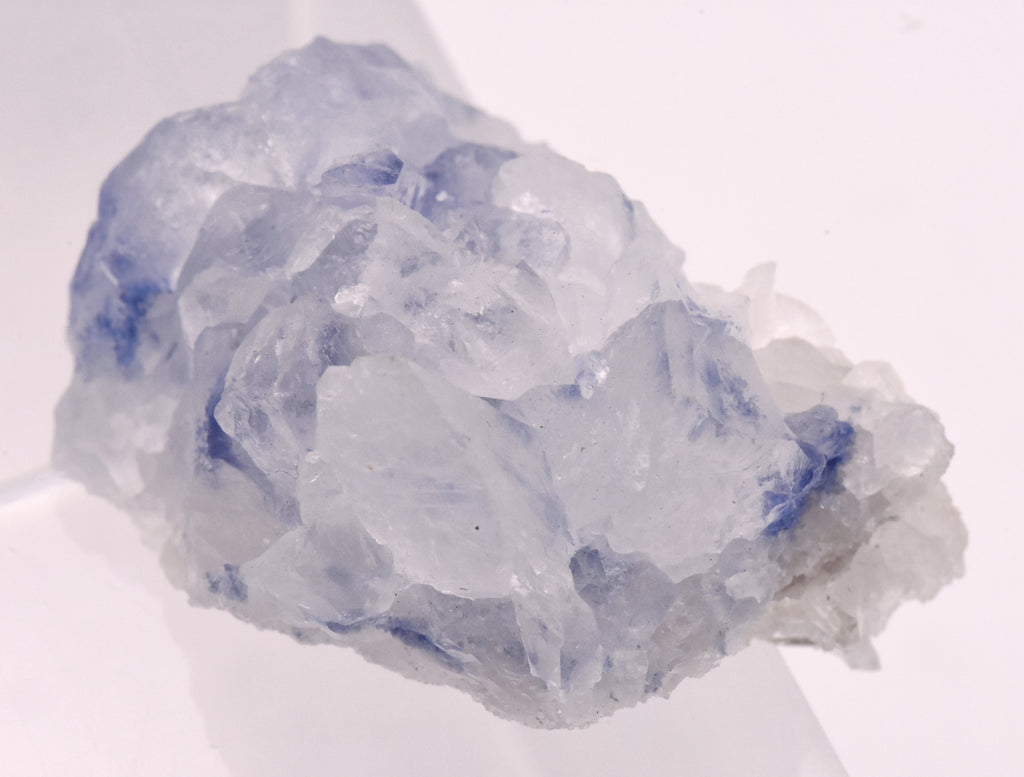 Dumortierite and Quartz Crystal Cluster Mineral Specimen - Brazil