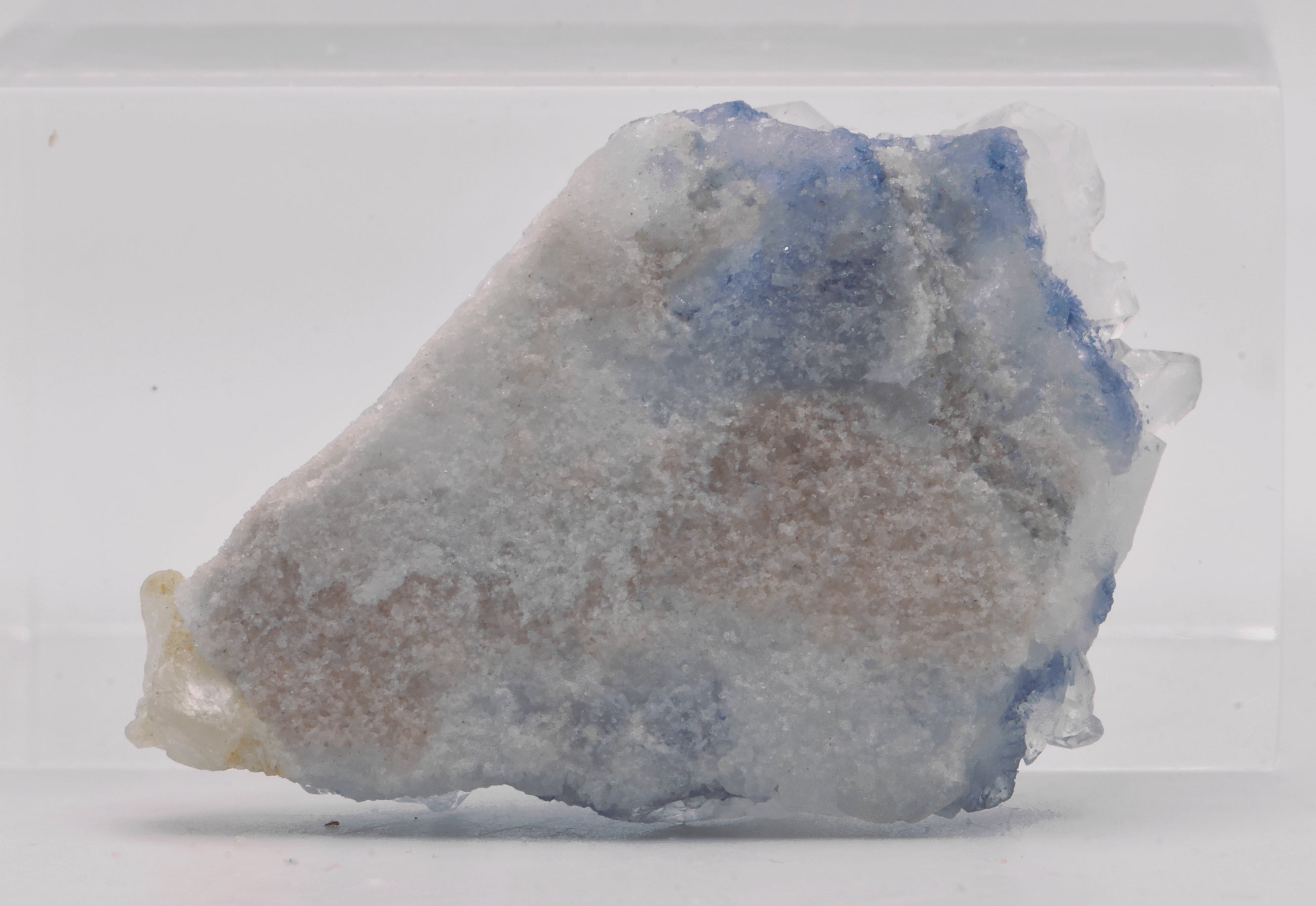 Dumortierite Quartz Crystal Cluster Mineral Specimen - Bahia, Brazil