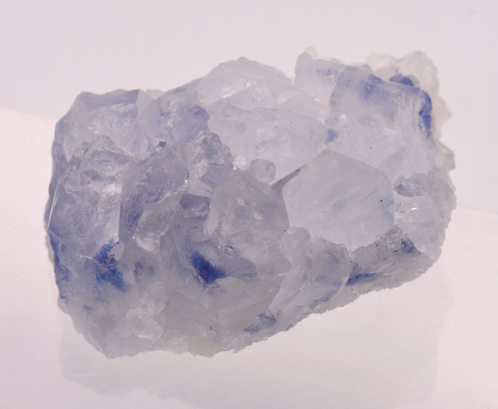 Dumortierite and Quartz Crystal Cluster Mineral Specimen - Brazil