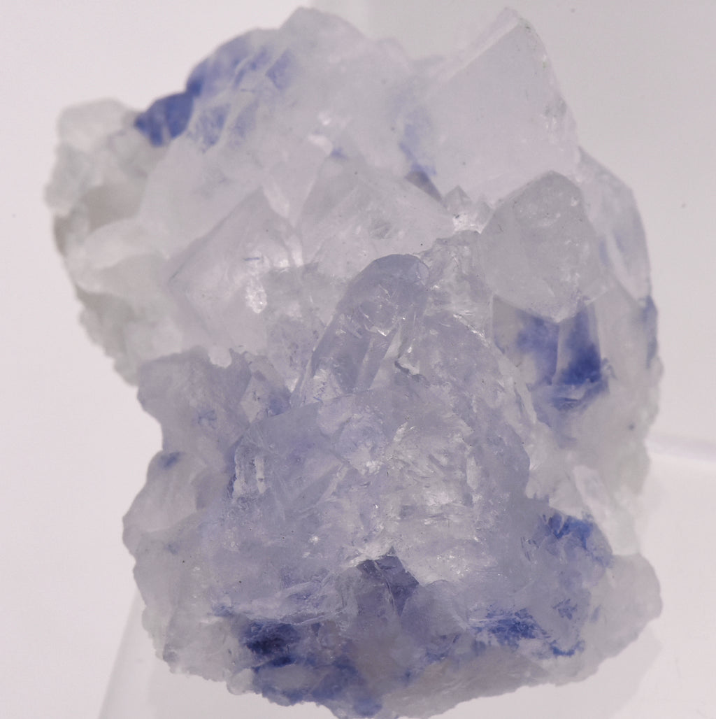 Dumortierite and Quartz Crystal Cluster Mineral Specimen - Brazil