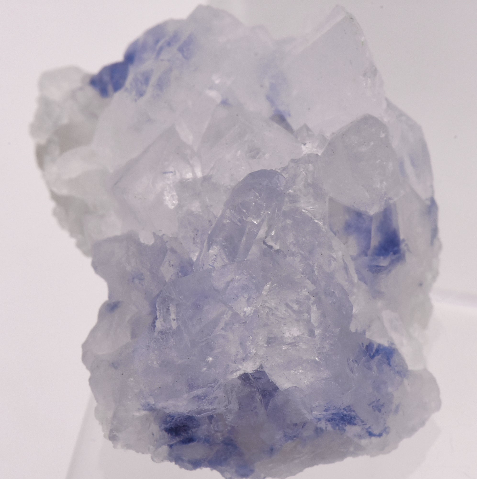 Dumortierite and Quartz Crystal Cluster Mineral Specimen - Brazil
