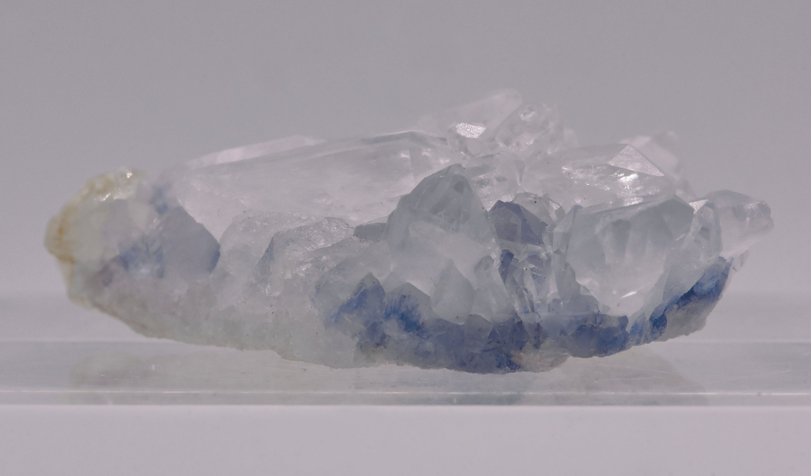 Dumortierite Quartz Crystal Cluster Mineral Specimen - Bahia, Brazil