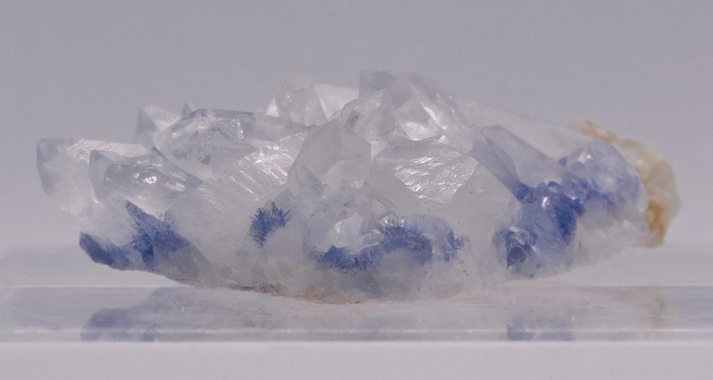 Dumortierite Quartz Crystal Cluster Mineral Specimen - Bahia, Brazil