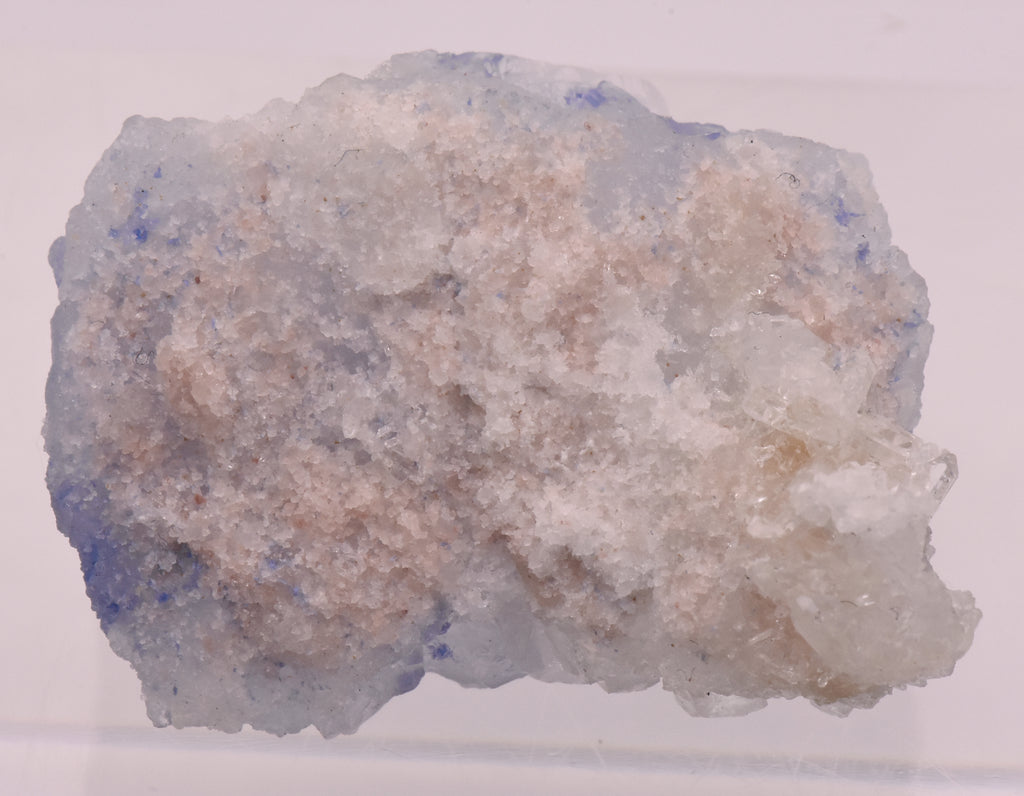 Dumortierite and Quartz Crystal Cluster Mineral Specimen - Brazil