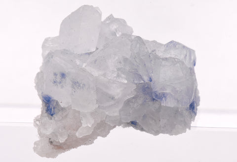 Dumortierite and Quartz Crystal Cluster Mineral Specimen - Brazil