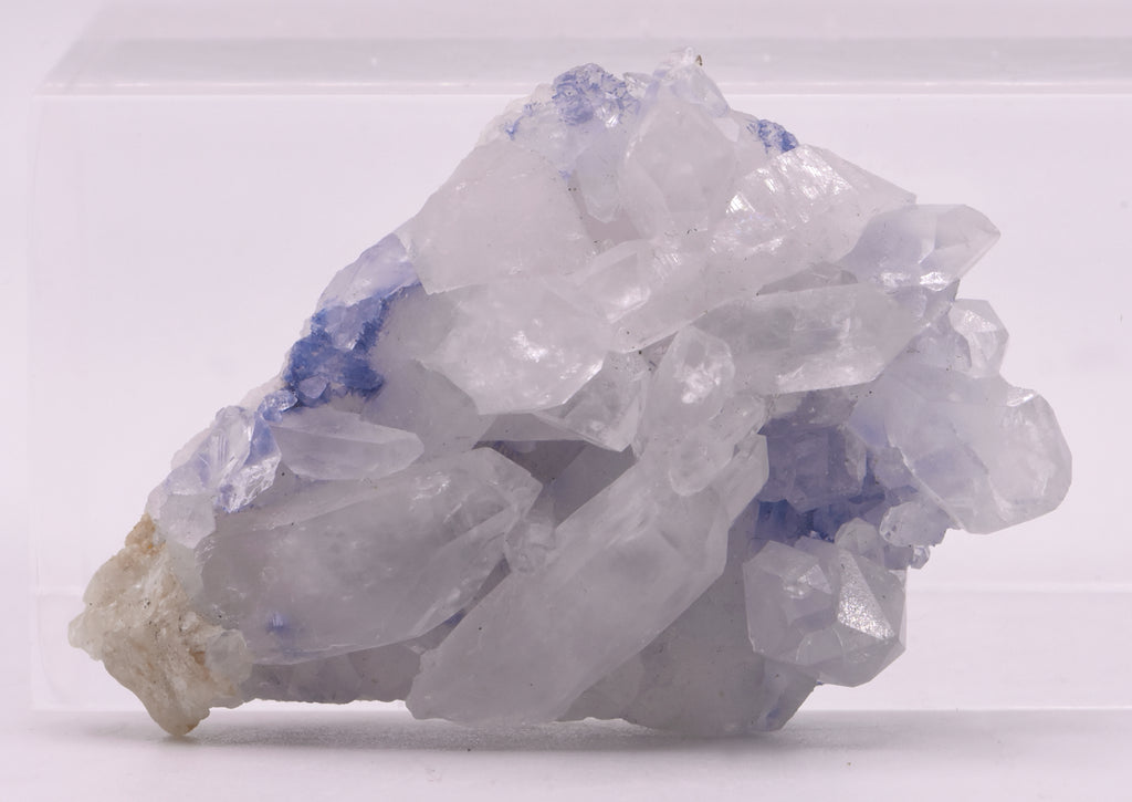 Dumortierite Quartz Crystal Cluster Mineral Specimen - Bahia, Brazil