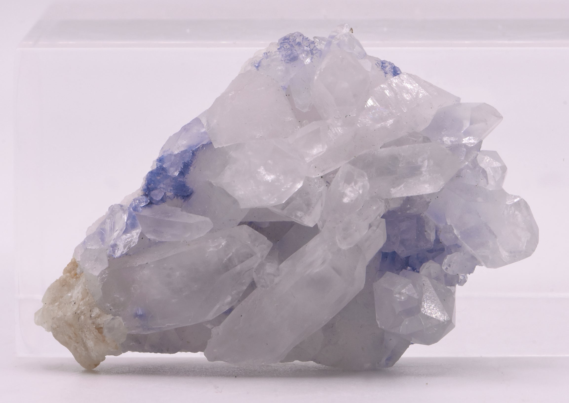 Dumortierite Quartz Crystal Cluster Mineral Specimen - Bahia, Brazil