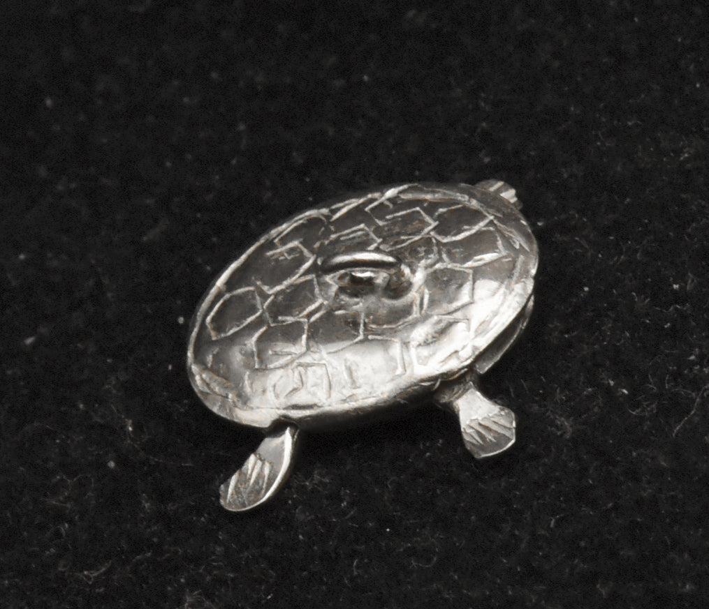 Vintage Handmade Silver Articulated Turtle Charm