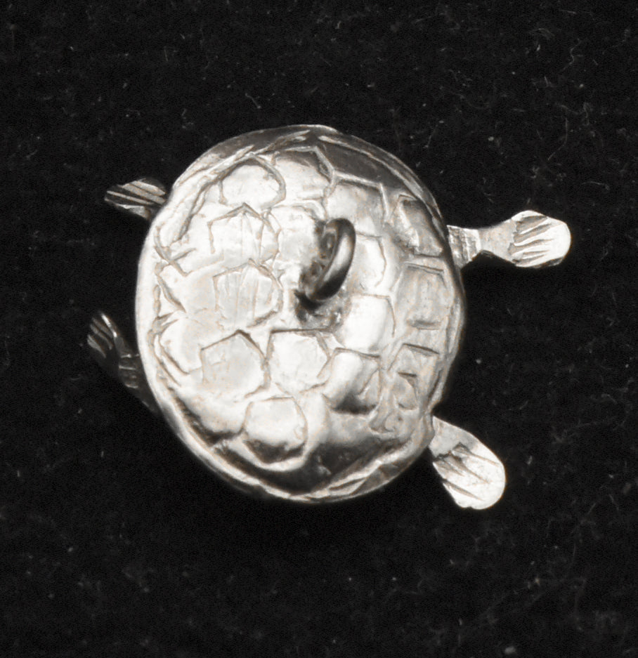 Vintage Handmade Silver Articulated Turtle Charm