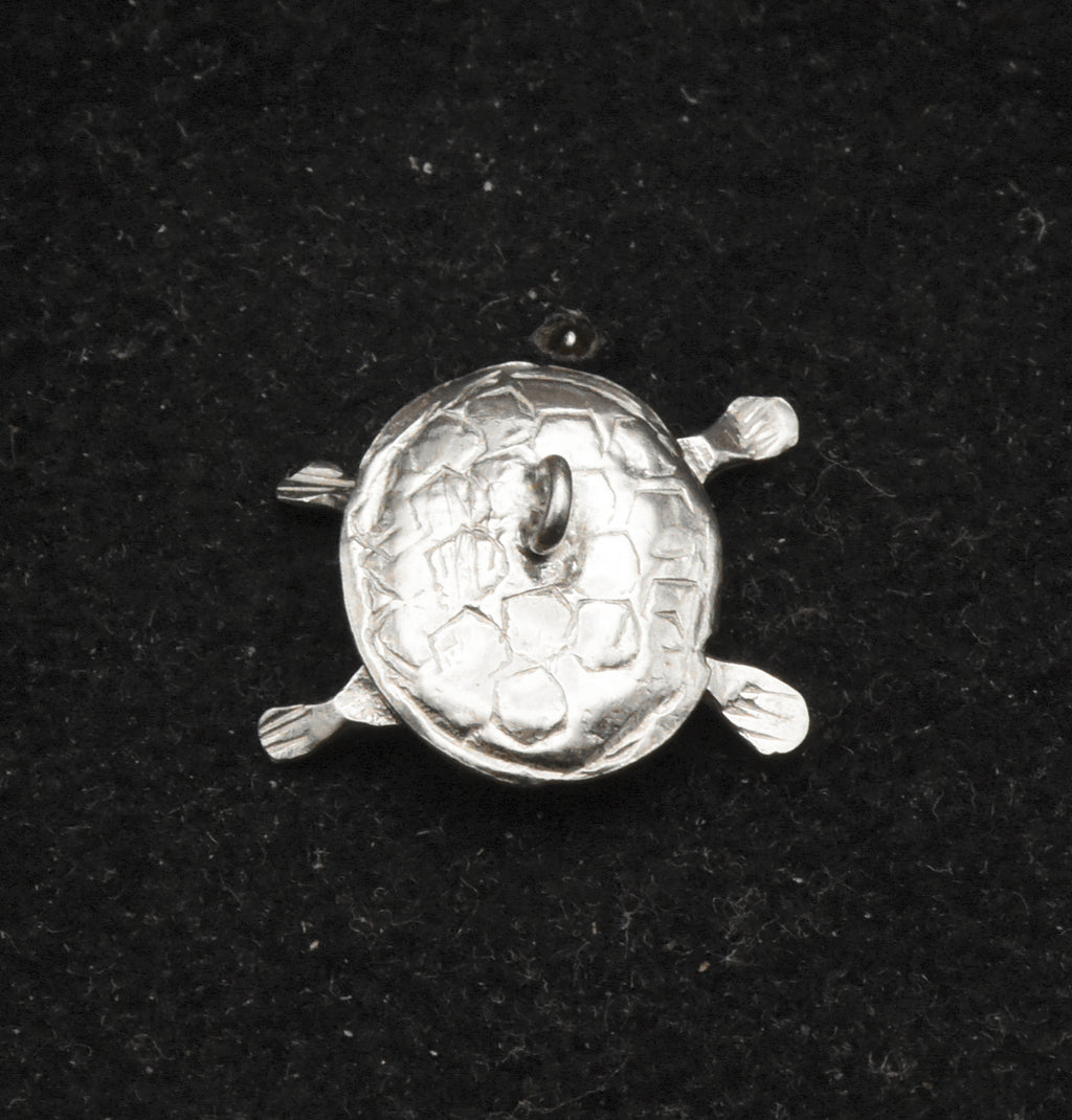 Vintage Handmade Silver Articulated Turtle Charm