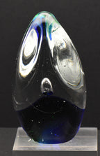 Vintage Controlled Bubble Ovoid Glass Paperweight - 1lb+