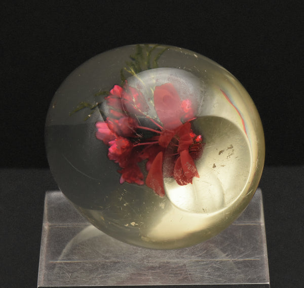 Vintage Floral Bouquet Acrylic Egg Paperweight