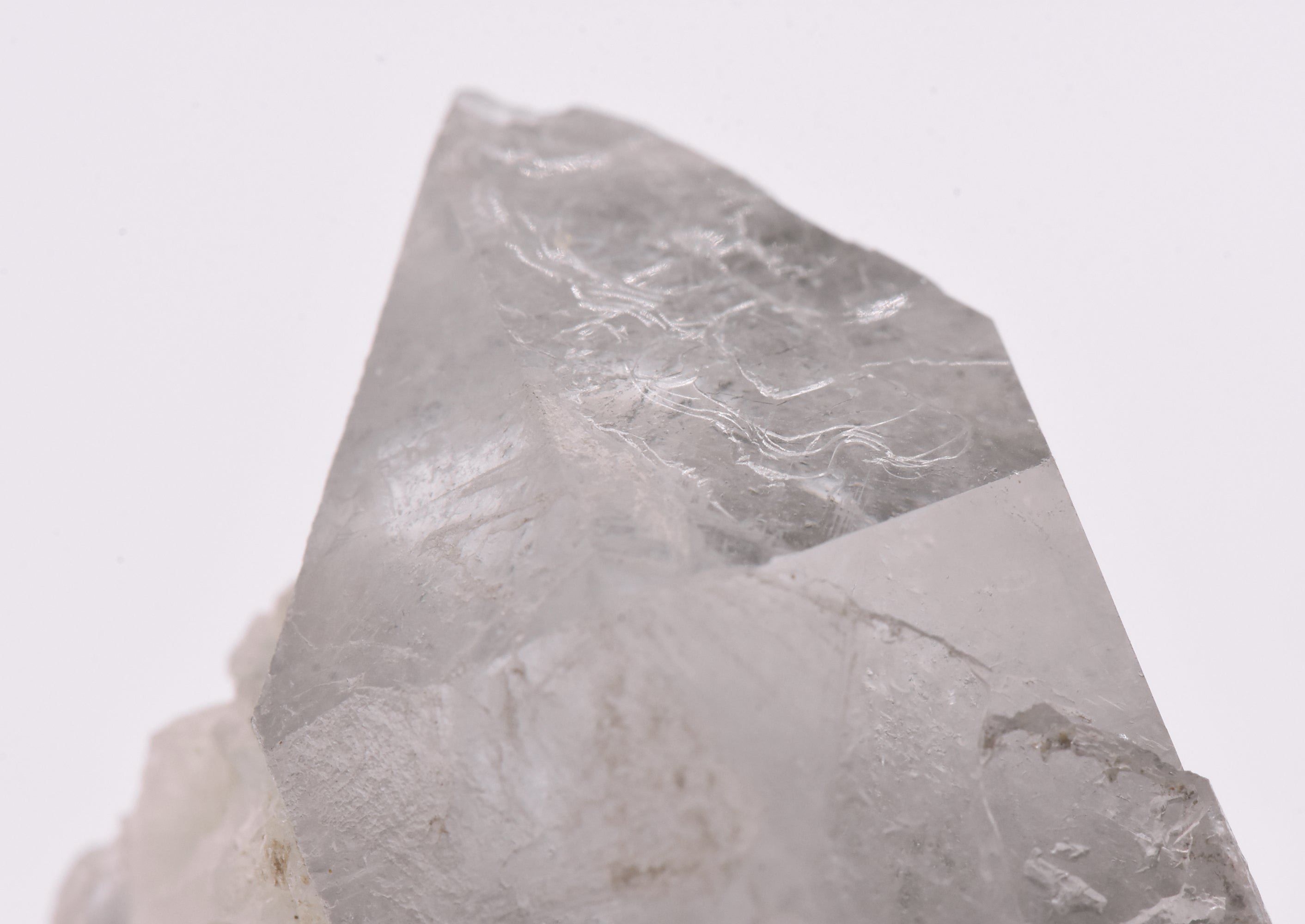 Quartz Crystal Point on Epidote Mineral Specimen - Pakistan