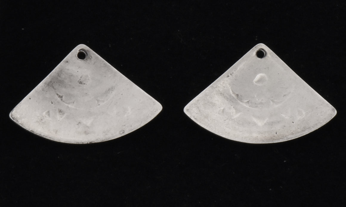 Vintage Silver Southwestern Style Fan Shape Dangles