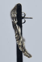 Sterling Silver Pair of Pierced Design Scroll Earrings