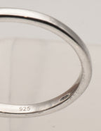 Vintage Sterling Silver Finger Ring with Faux Turquoise - Size 9
