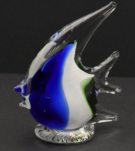 Vintage "Jamaica" Glass Angelfish Figurine