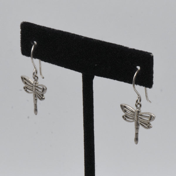 Vintage Sterling Silver Dragonfly Earrings
