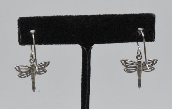 Vintage Sterling Silver Dragonfly Earrings