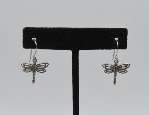 Vintage Sterling Silver Dragonfly Earrings