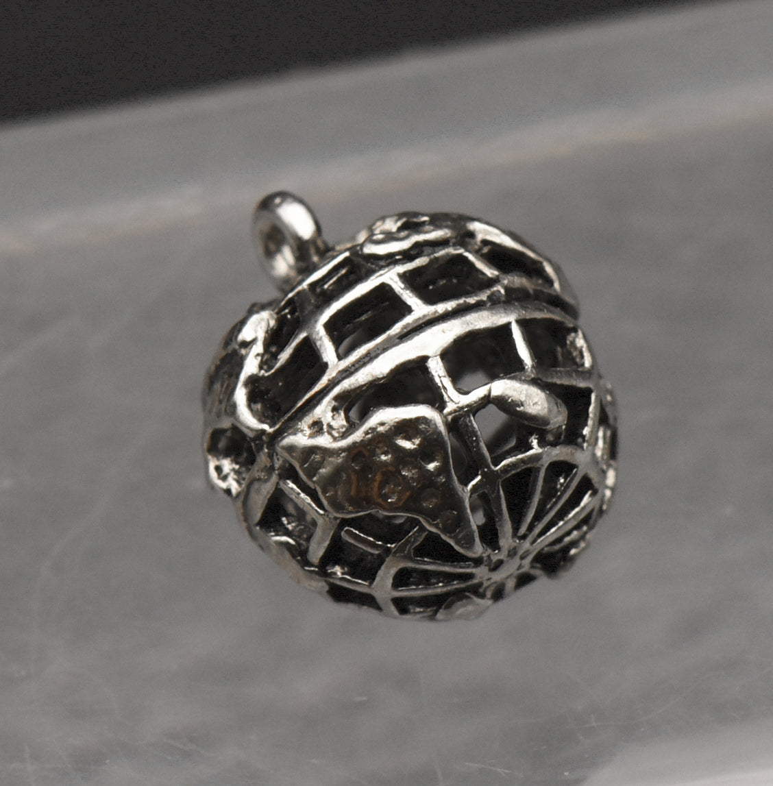 Vintage Sterling Silver Globe Charm