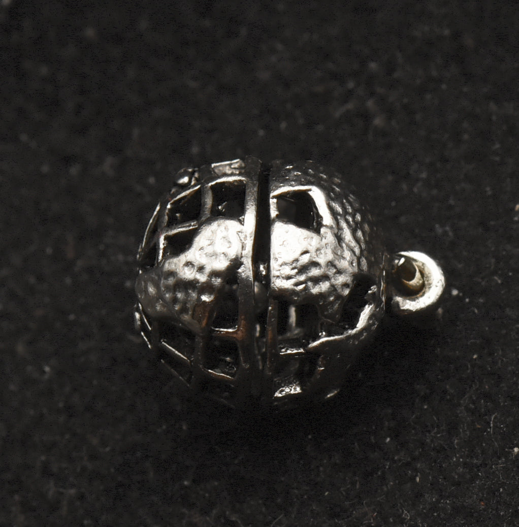 Vintage Sterling Silver Globe Charm