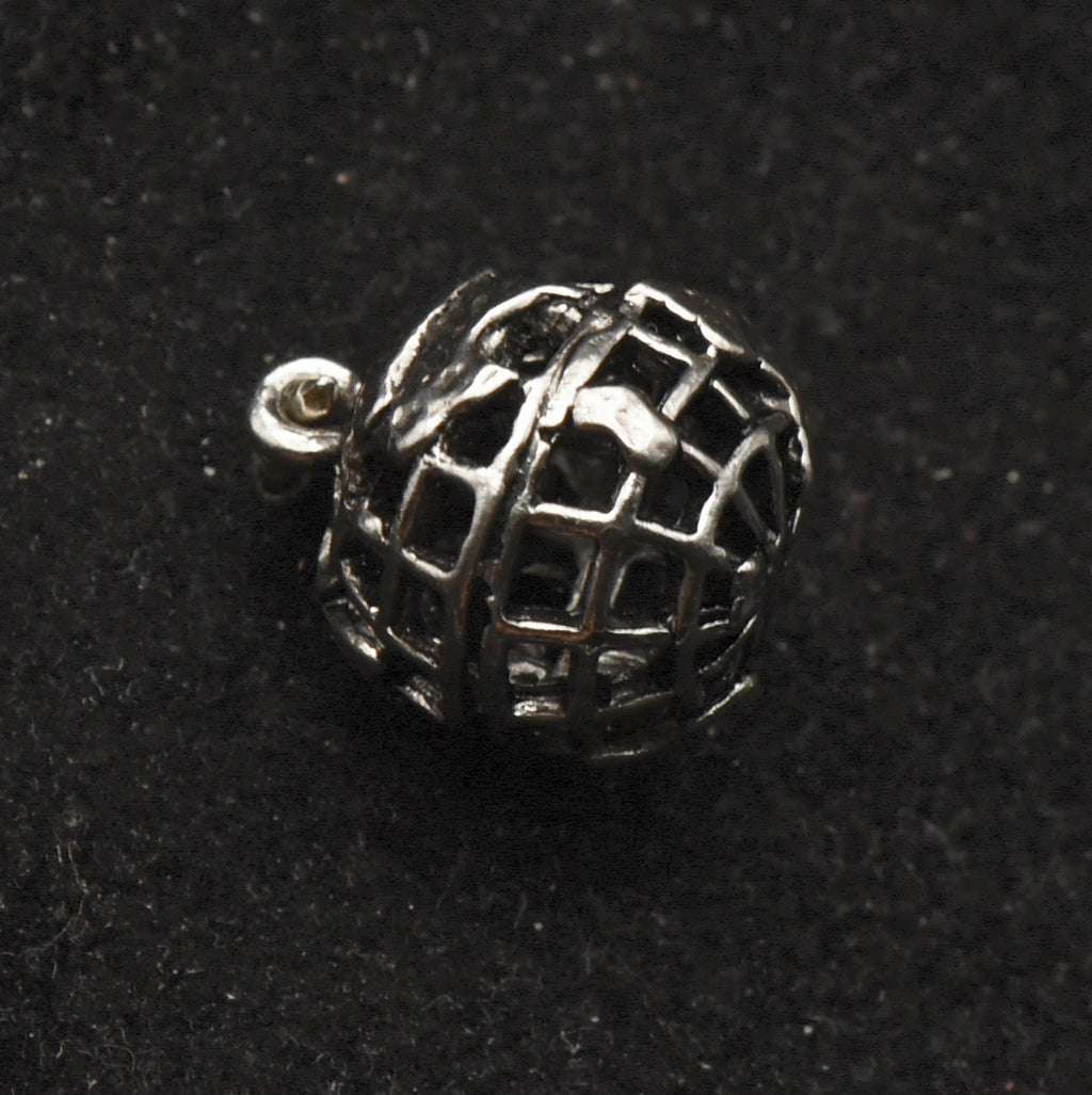 Vintage Sterling Silver Globe Charm