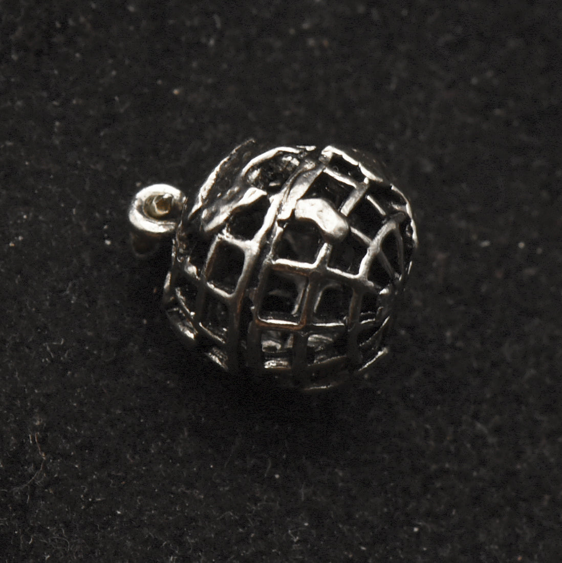 Vintage Sterling Silver Globe Charm