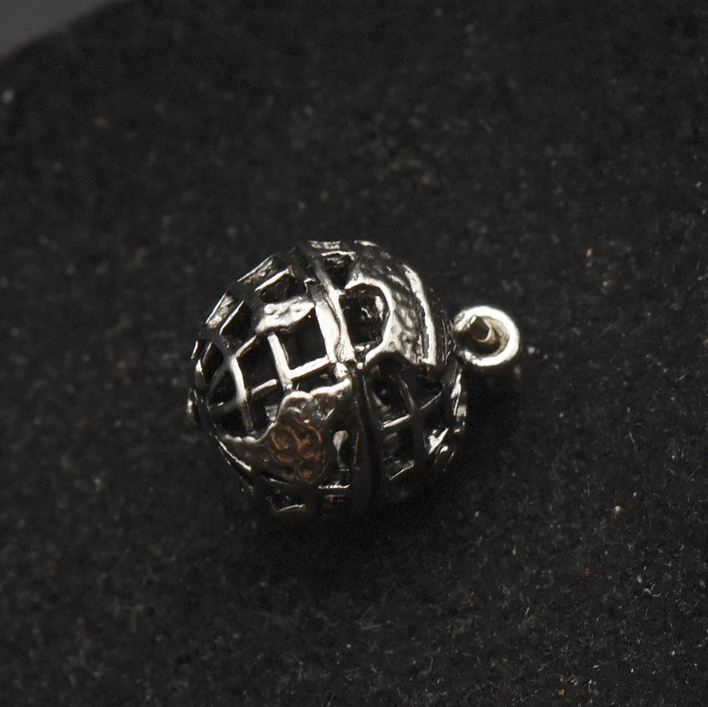 Vintage Sterling Silver Globe Charm