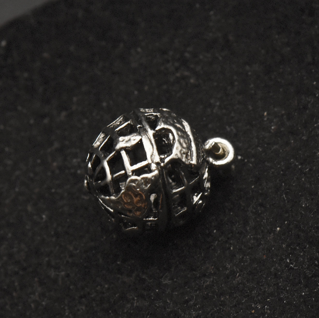 Vintage Sterling Silver Globe Charm