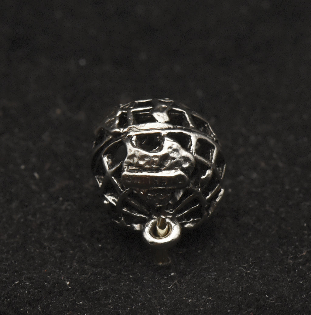Vintage Sterling Silver Globe Charm