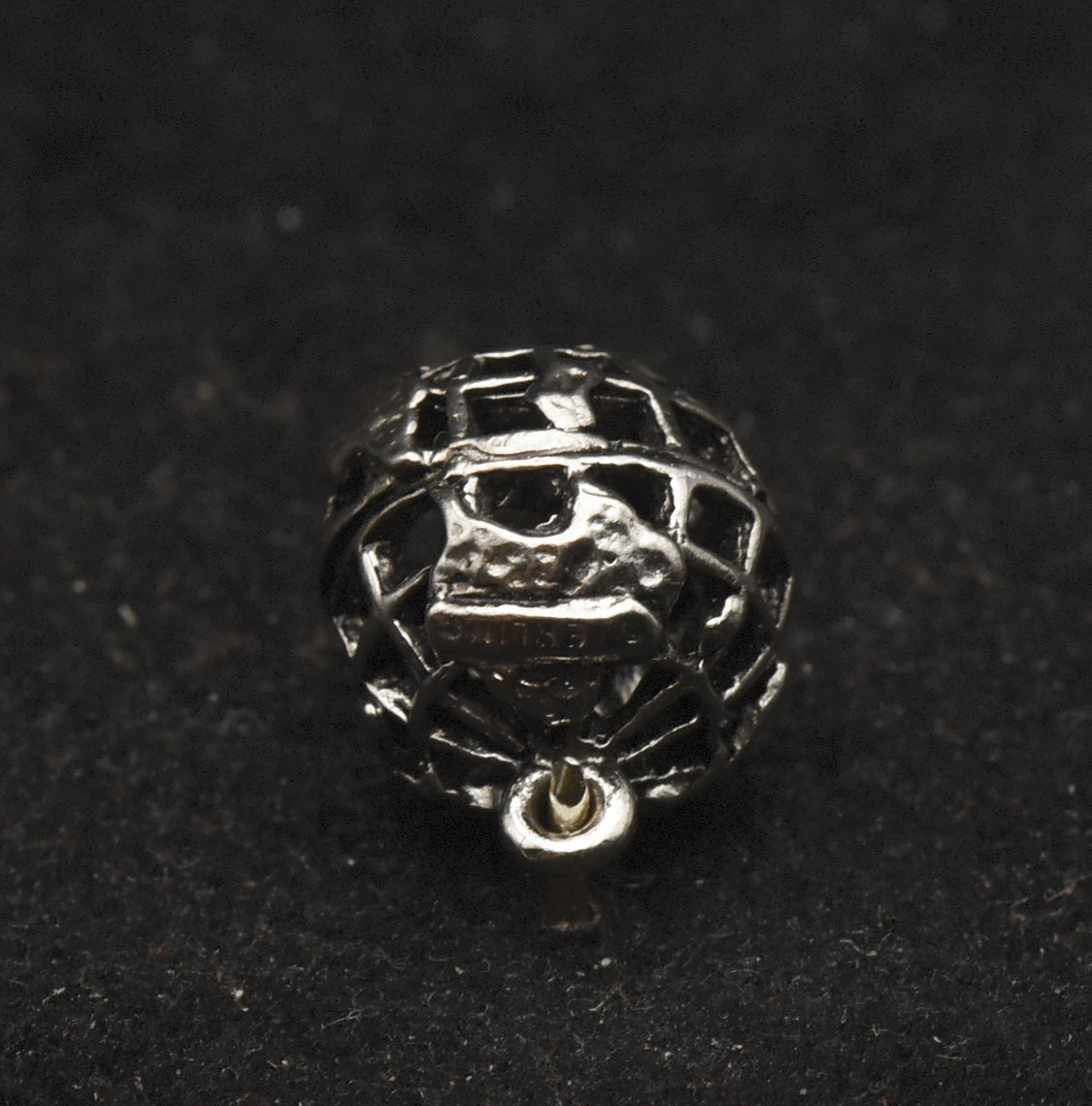 Vintage Sterling Silver Globe Charm