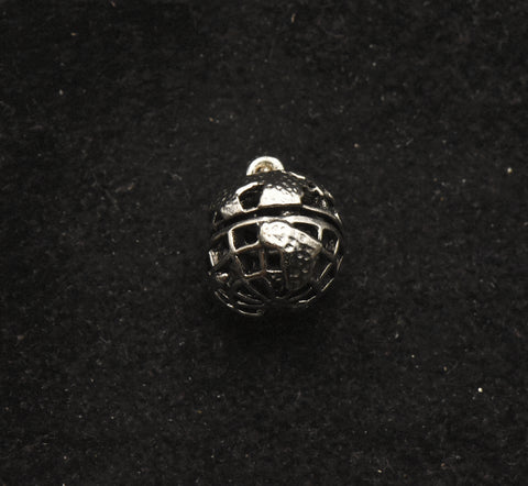 Vintage Sterling Silver Globe Charm