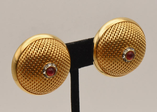 Gold Tone Clip On Earrings