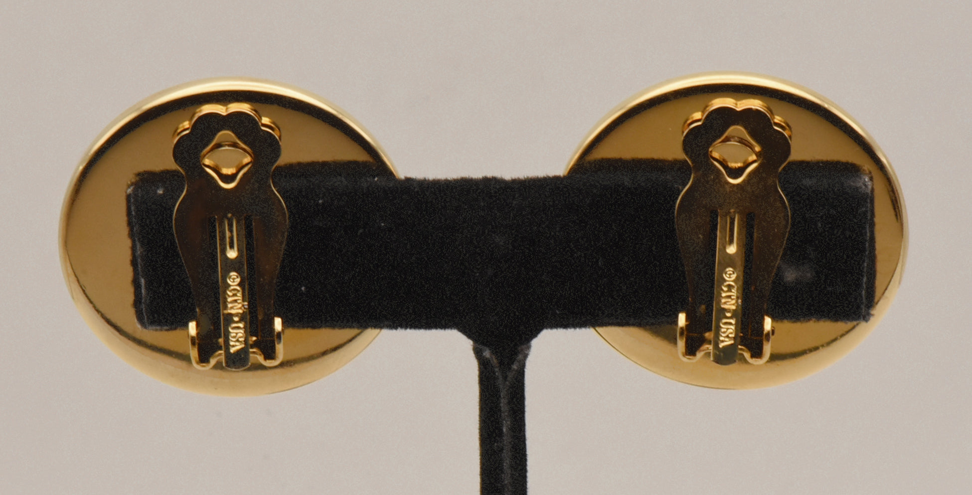 Gold Tone Clip On Earrings