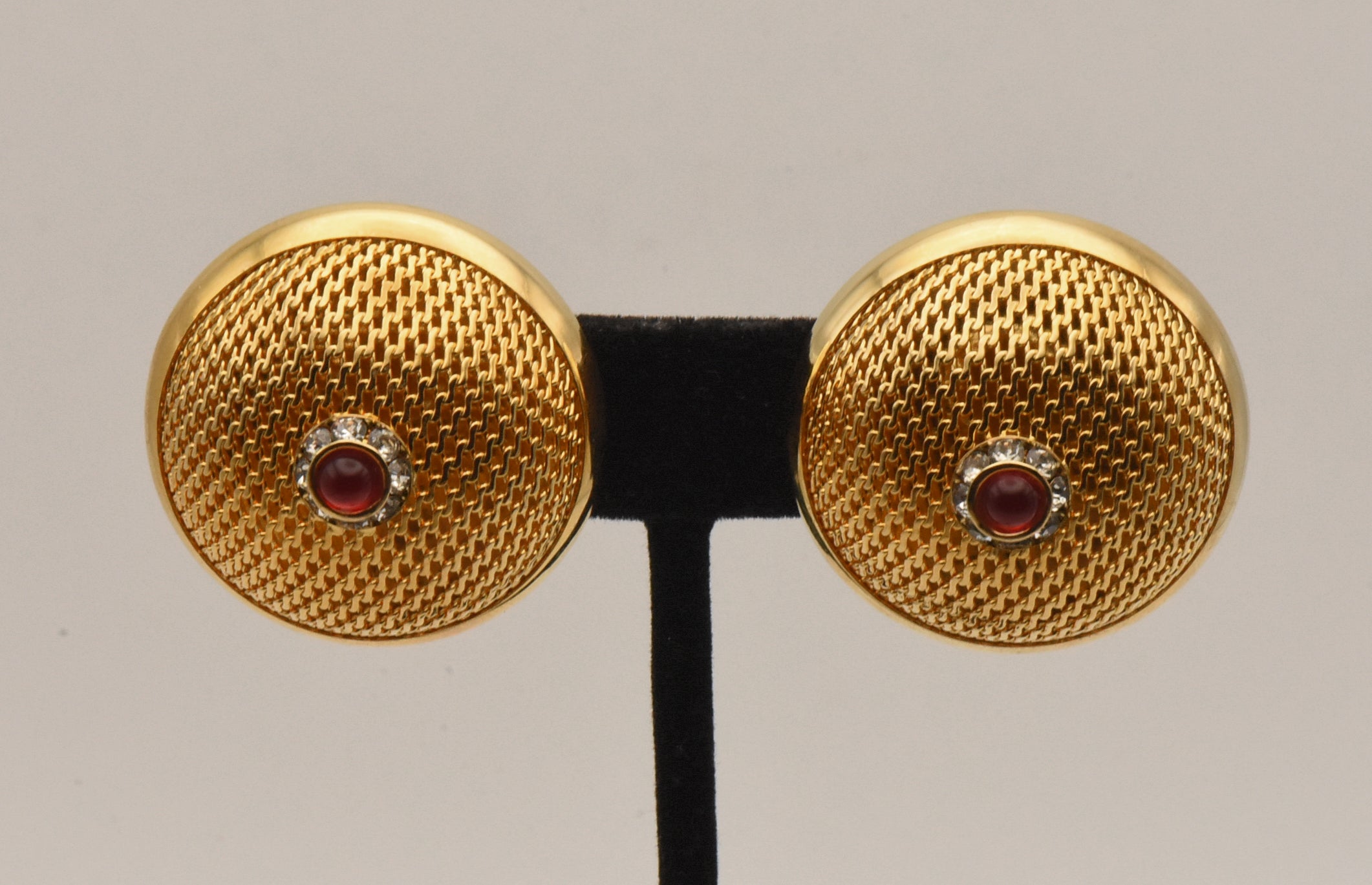 Gold Tone Clip On Earrings