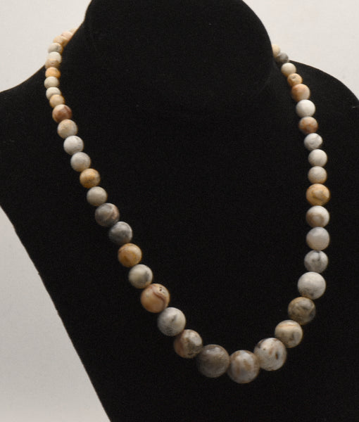 Graduated Agates Beaded Necklace