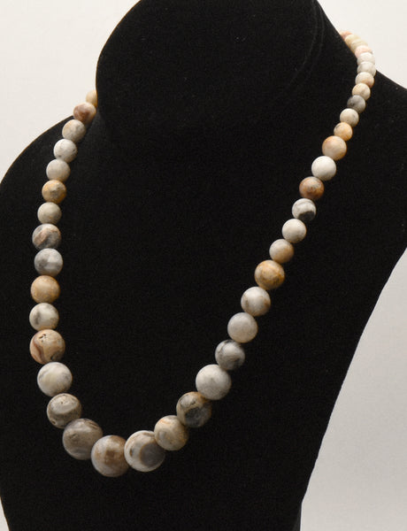 Graduated Agates Beaded Necklace