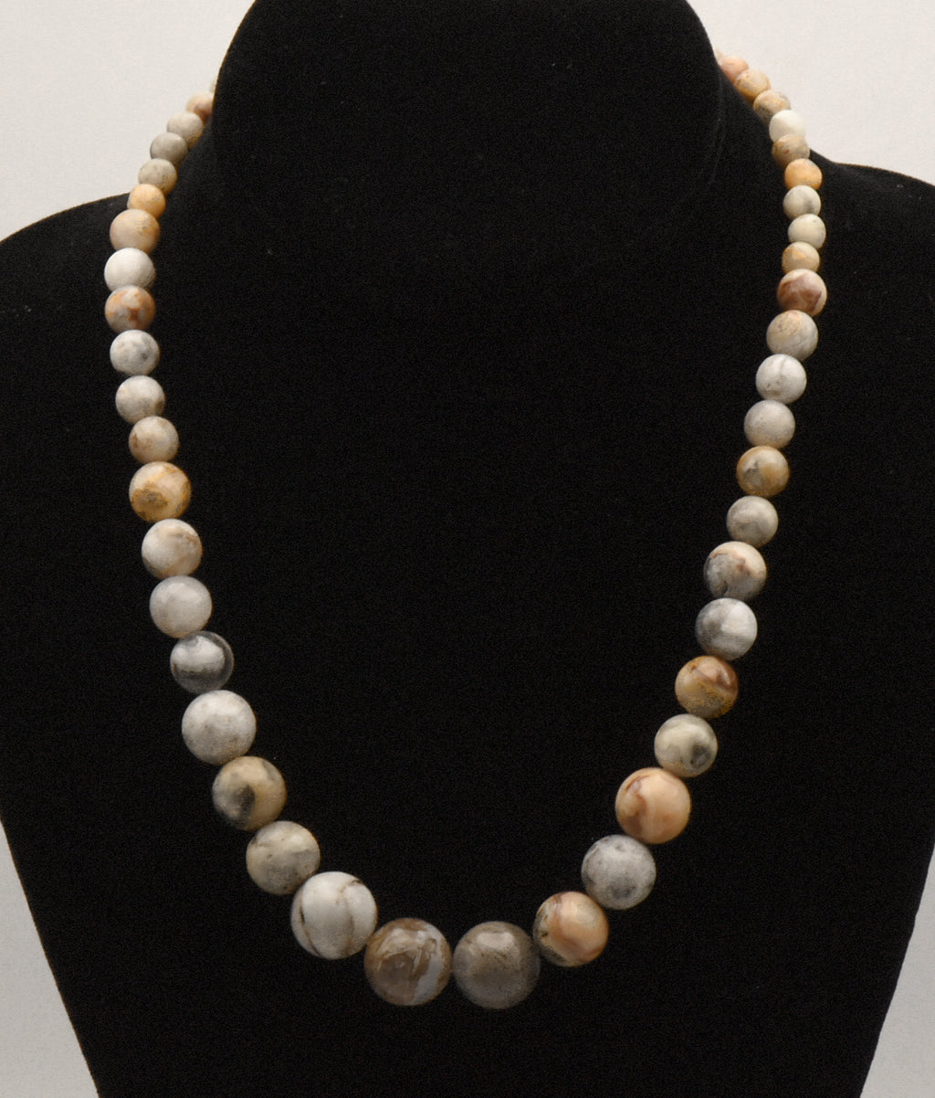 Graduated Agates Beaded Necklace