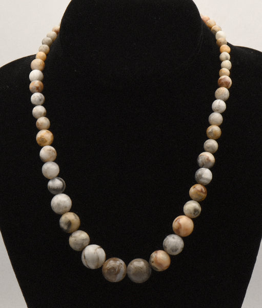 Graduated Agates Beaded Necklace