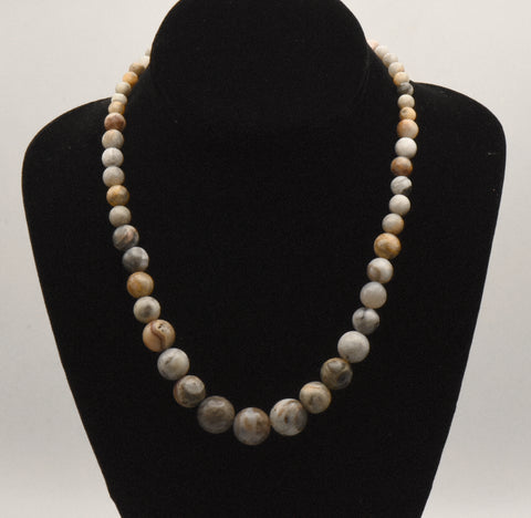 Graduated Agates Beaded Necklace