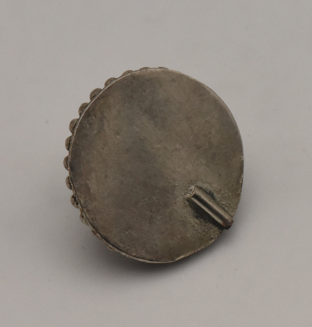 Vintage Polished Gray Agate Pendant - MISSING BAIL