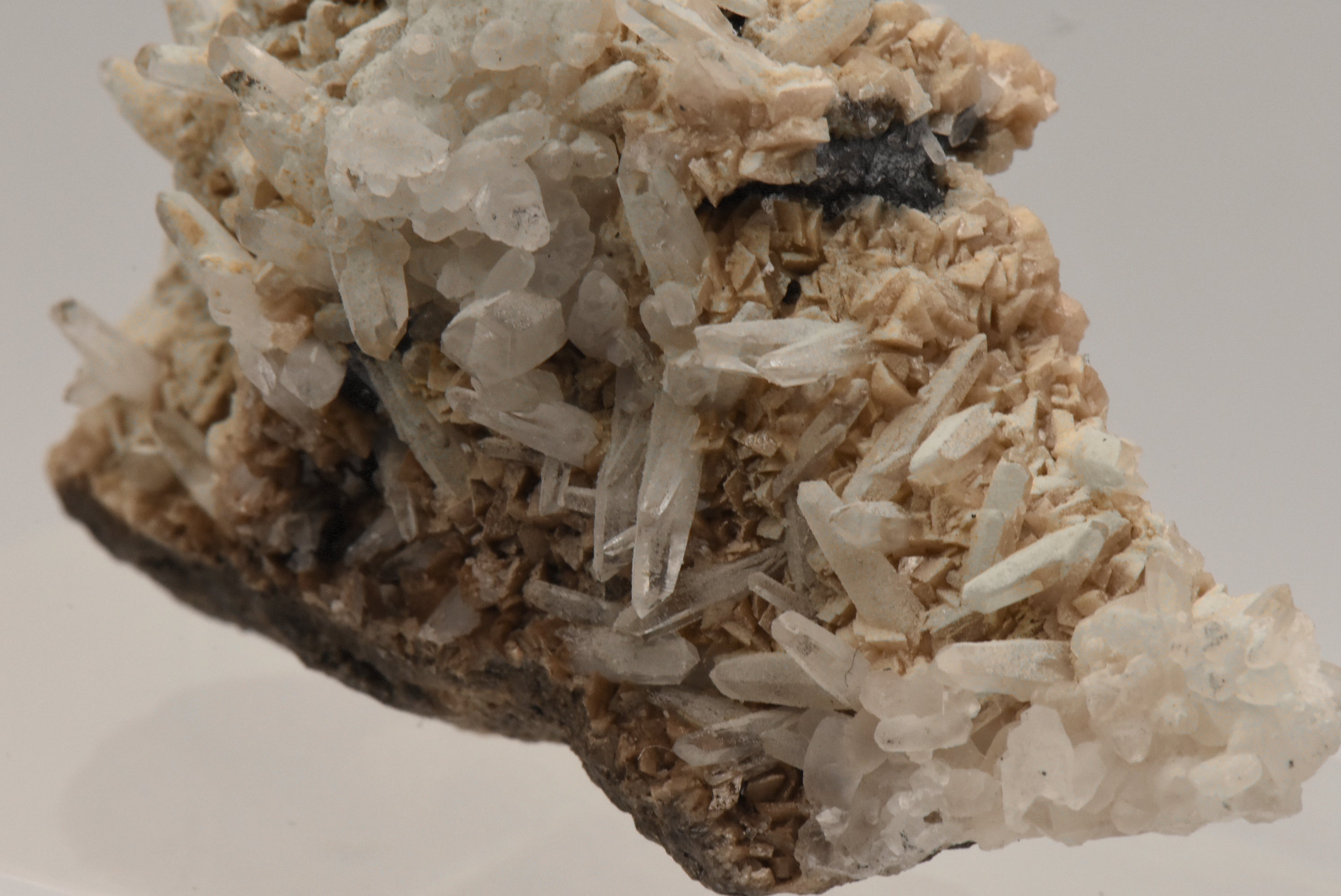 Galena and Dolomite with Quartz Crystals Mineral Specimen - Kosovo