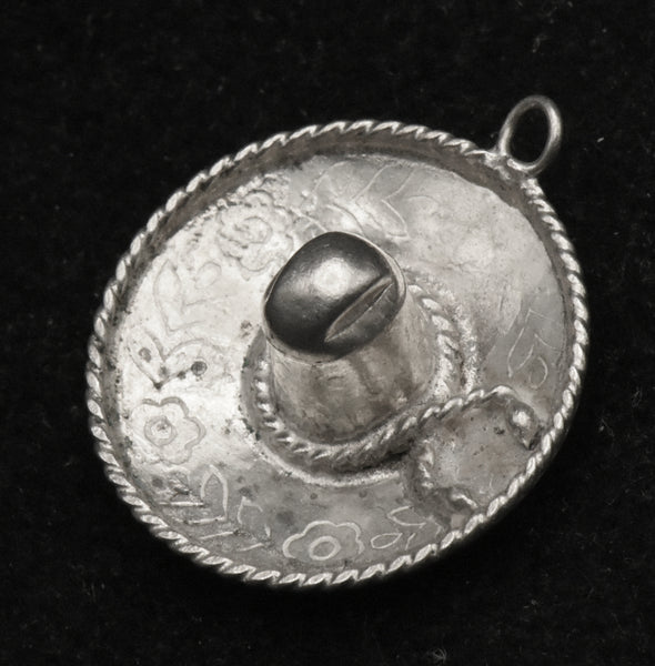 Vintage Handmade Sterling Silver Sombrero Charm