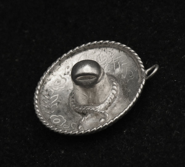 Vintage Handmade Sterling Silver Sombrero Charm