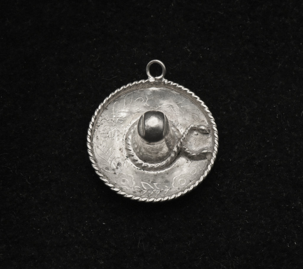 Vintage Handmade Sterling Silver Sombrero Charm