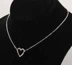 Sterling Silver Heart Pendant Chain Necklace - 14.5"