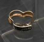 Vintage Sterling Silver Dual-Tone Hearts Sterling Silver Diamond Pendant